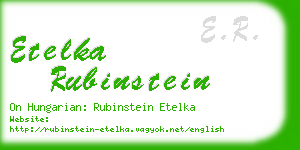 etelka rubinstein business card